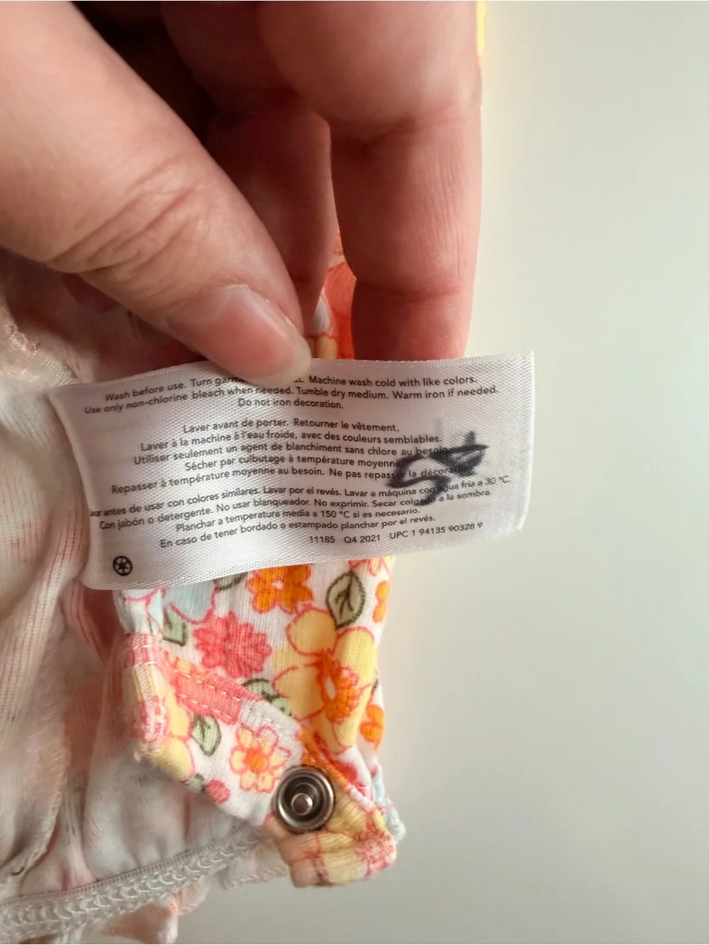 Carter’s Floral Bubble Romper Heart Back NB Newborn